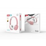 XO BE23 Ασύρματα Bluetooth On Ear Ακουστικά Ροζέ Χρυσό